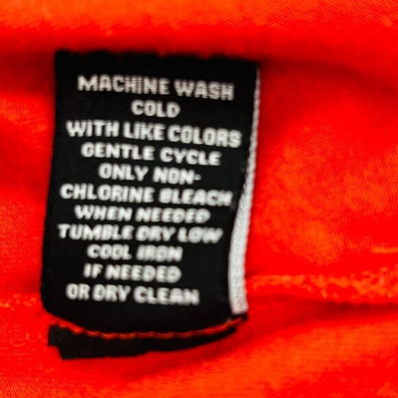 Premise Open Waterfall Cardigan Sz XL Orange Ruched Sleeve Lightweight high/low - Picture 8 of 10